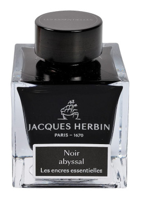 Чернила в банке Herbin Prestige, 50 мл, Noir abyssal Черный