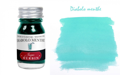 Чернила в банке Herbin, 10 мл, Diabolo menthe, Бирюзовый