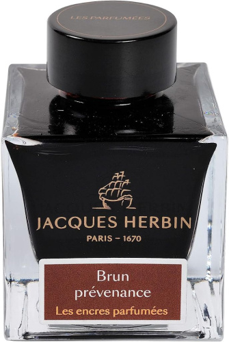 Чернила ароматизированные в банке Herbin Prestige, 50 мл, Brun prevenance Коричневый