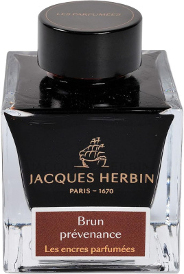 Чернила ароматизированные в банке Herbin Prestige, 50 мл, Brun prevenance Коричневый