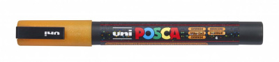 Маркер UNI "POSCA" PC-3ML, 0,9-1,3 мм, наконечник пулевидный, цвет оранжевый с блёстками