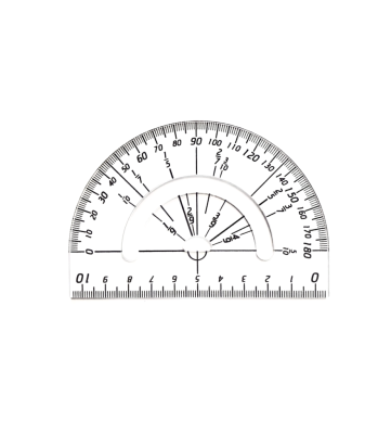 Транспортир PROLine с дополнительной разметкой для многогранников