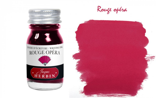 Чернила в банке Herbin, 10 мл, Rouge opera, Розово-красный