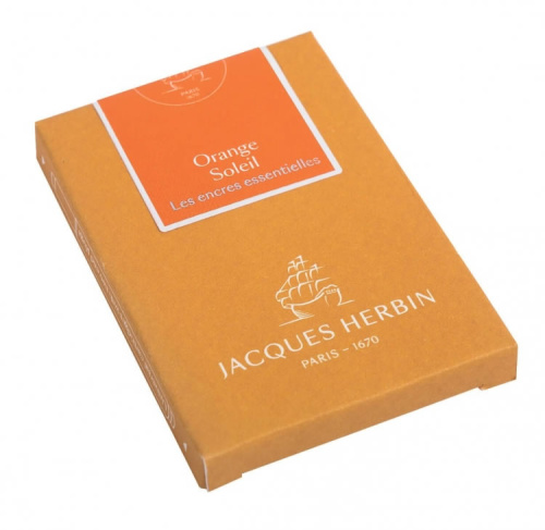 Картриджи для перьевой ручки Herbin Prestige, 7 шт, Orange soleil Оранжевый