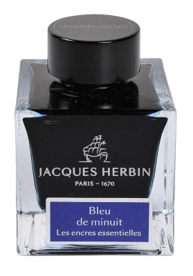 Чернила в банке Herbin Prestige, 50 мл, Bleu de minuit Синий