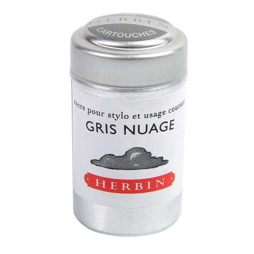 Набор картриджей для перьевой ручки Herbin, Gris nuage Светло-серый, 6 шт