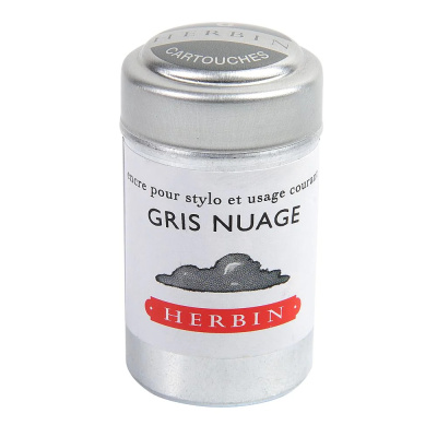 Набор картриджей для перьевой ручки Herbin, Gris nuage Светло-серый, 6 шт