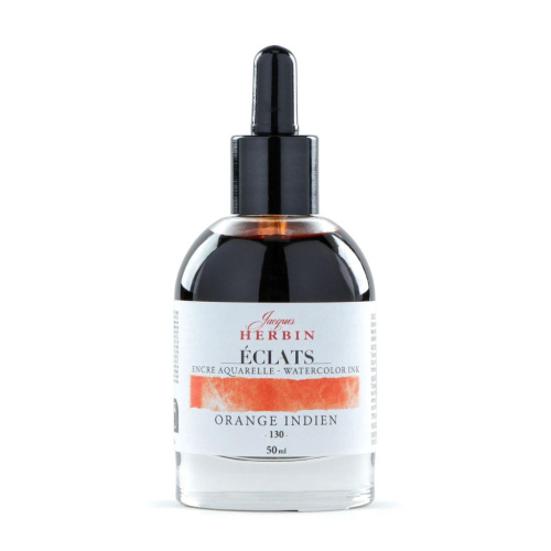 Акварельные чернила Jacques Herbin ?clats, 50 мл, Orange Indian Оранжевый