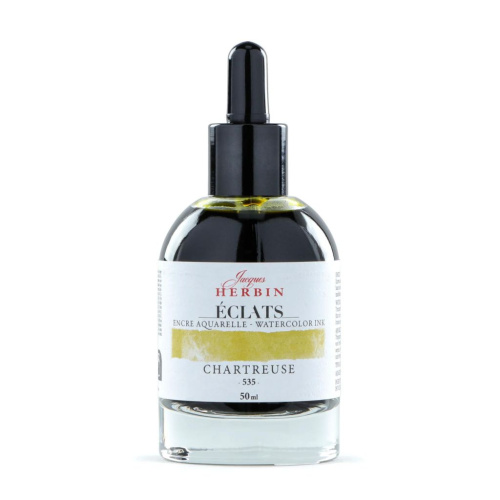 Акварельные чернила Jacques Herbin ?clats, 50 мл, Chartreuse Шартрёз