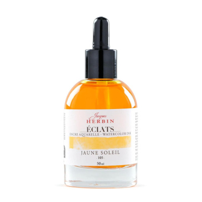Акварельные чернила Jacques Herbin ?clats, 50 мл, Sunshine Yellow Желтый