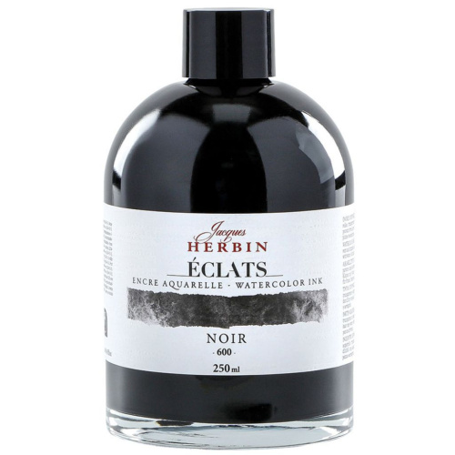 Акварельные чернила Jacques Herbin ?clats, 250 мл, Noire Черный
