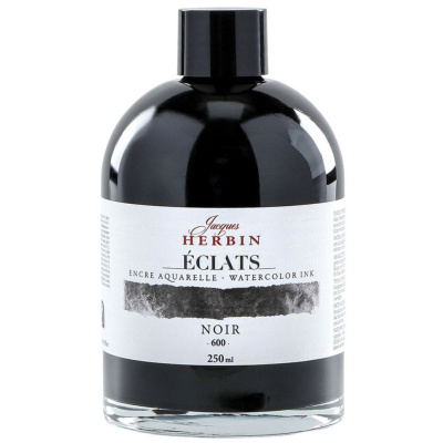 Акварельные чернила Jacques Herbin ?clats, 250 мл, Noire Черный