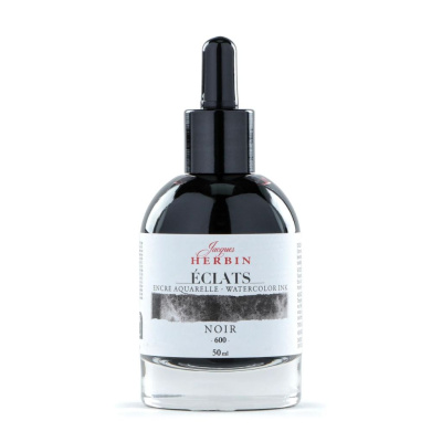 Акварельные чернила Jacques Herbin ?clats, 50 мл, Black Черный