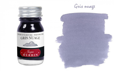 Чернила в банке Herbin, 10 мл, Gris nuage, Светло-серый
