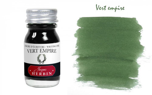 Чернила в банке Herbin, 10 мл, Vert empire, Темно-зеленый