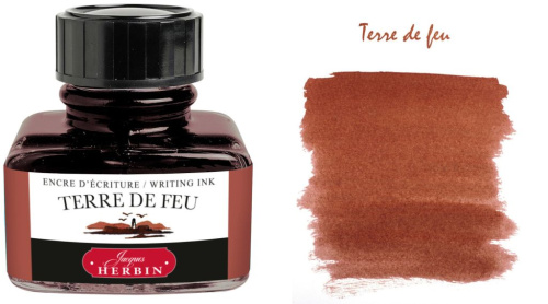 Чернила в банке Herbin, 30 мл, Terre de feu Красно-коричневый