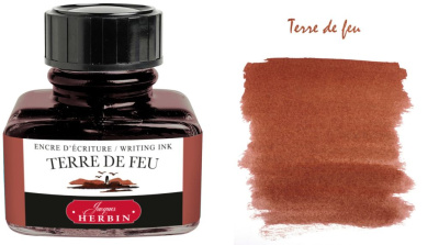 Чернила в банке Herbin, 30 мл, Terre de feu Красно-коричневый