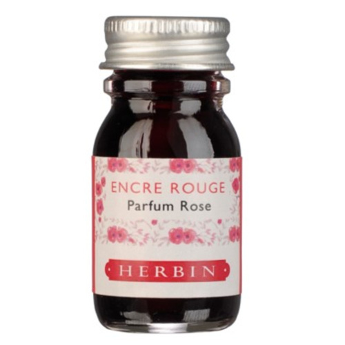 Чернила ароматизированные в банке Herbin, 10 мл, Красный, Роза
