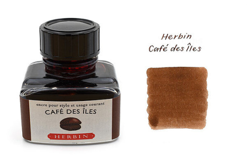 Чернила в банке Herbin, 30 мл, Caf? des iles Светло-коричневый