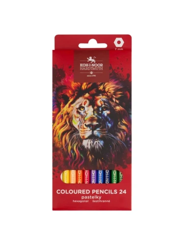 Набор карандашей цветные Koh-I-Noor "RED LION", 24 цв, картон.упак. с подвесом
