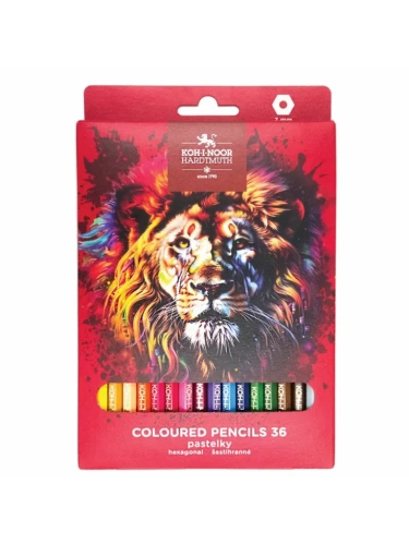 Набор карандашей цветные Koh-I-Noor "RED LION", 36 цв, картон.упак. с подвесом