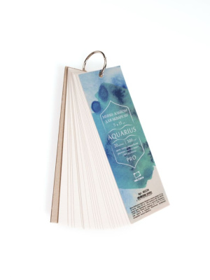 Мини-альбом для акварели Малевичъ "Aquarius" Fin, 15х5 см 20 л 300 г, 100% целлюлоза