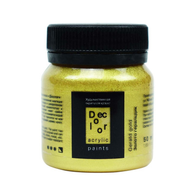 Акрил ТАИР "Деколор" 50 мл, Золото Геральдик