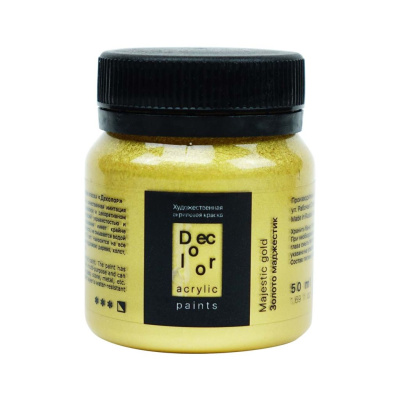 Акрил ТАИР "Деколор" 50 мл, Золото Маджестик