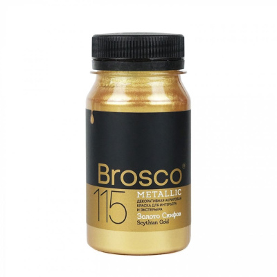 Краска декоративная Brosco 100 мл Золото Скифов