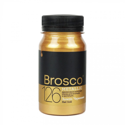 Краска декоративная Brosco 100 мл Золото Червонное