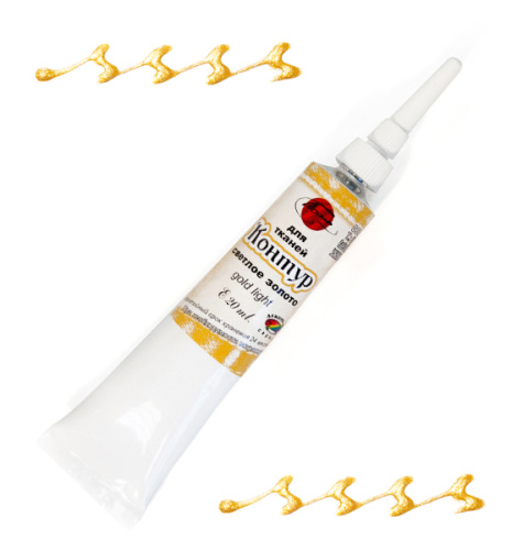 Контур по ткани ТАИР 20 мл металлик золото светлое