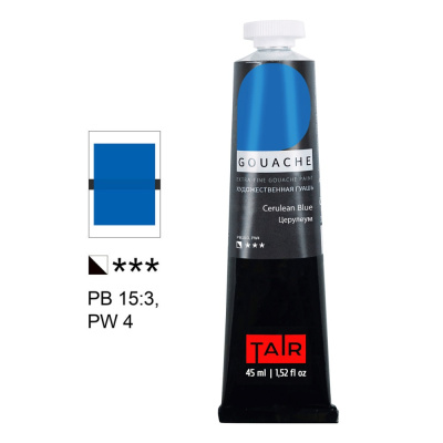 Гуашь Таир туба 45 мл, Церулеум