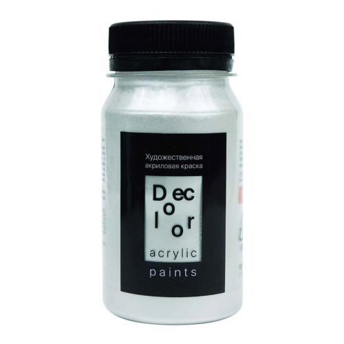 Акрил ТАИР "Деколор" 100 мл, Серебристый шёлк