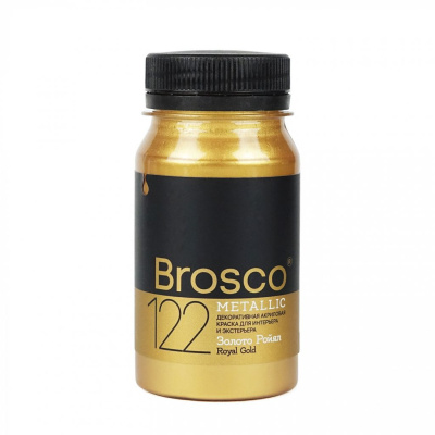 Краска декоративная Brosco 100 мл Золото Ройял