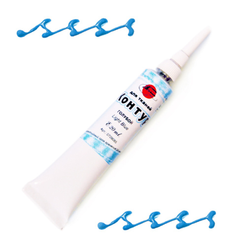 Контур по ткани ТАИР 20 мл голубой