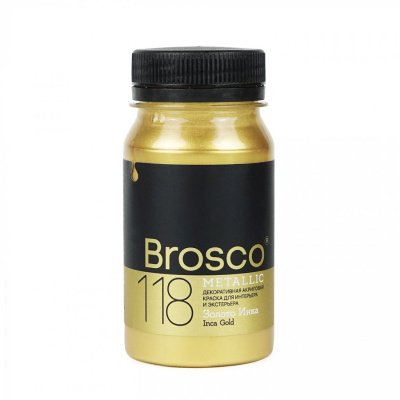 Краска декоративная Brosco 100 мл Золото Инка