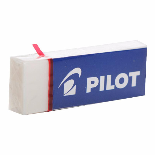 Ластик Pilot каучук 61х22х12 мм в кар.держателе белый