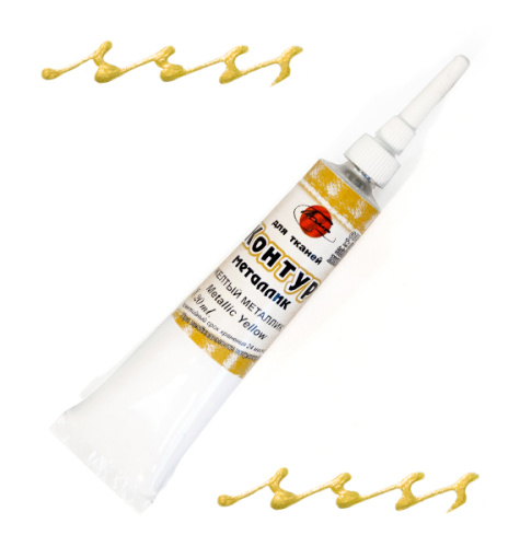 Контур по ткани ТАИР 20 мл металлик желтый