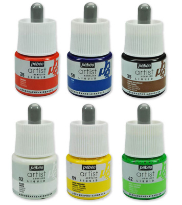 Чернила акриловые Pebeo "Artist acrilics liquid" 45 мл №59 Желтый основной