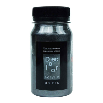 Акрил ТАИР "Деколор" 100 мл, Серебристо-чёрный
