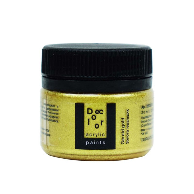 Акрил ТАИР "Деколор" 20 мл, Золото Геральдик