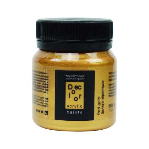 Акрил ТАИР "Деколор" 50 мл, Золото Червонное