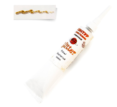 Контур универсальный Таир "Глиттер" 20 мл с блёстками Золотистый