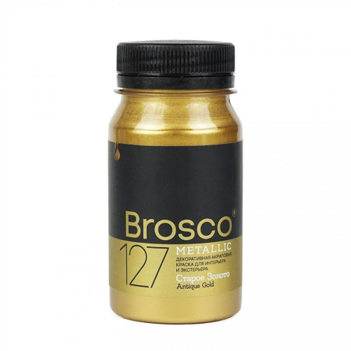 Краска декоративная Brosco 100 мл Старое золото