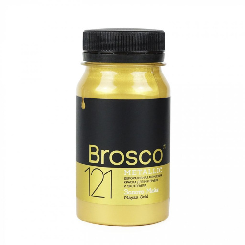 Краска декоративная Brosco 100 мл Золото Майя