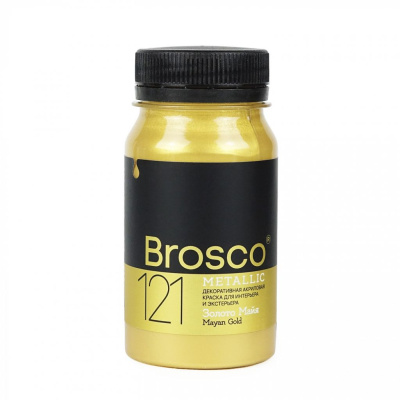 Краска декоративная Brosco 100 мл Золото Майя