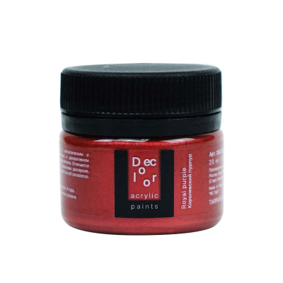 Акрил ТАИР "Деколор" 20 мл, Королевский пурпур