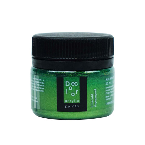 Акрил ТАИР "Деколор" 20 мл, Изумрудный