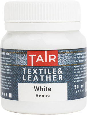 Акрил по ткани Таир 50 мл, Белая
