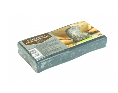 Пластилин скульптурный Глобус 500 г, серый